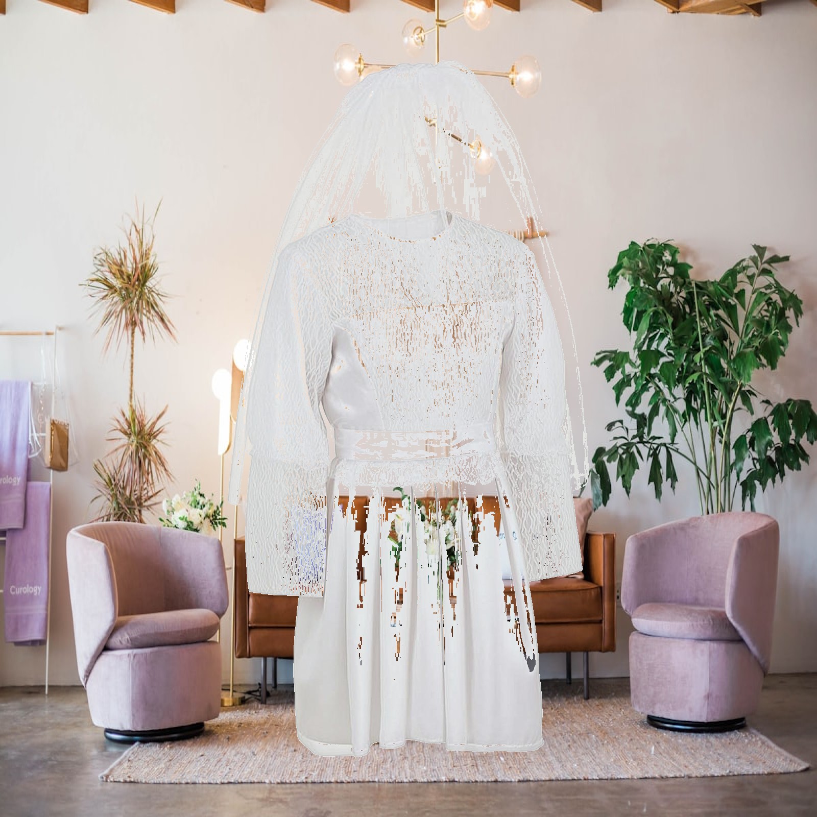 Lace Dress - Costume for Girls Bridal Style Lace