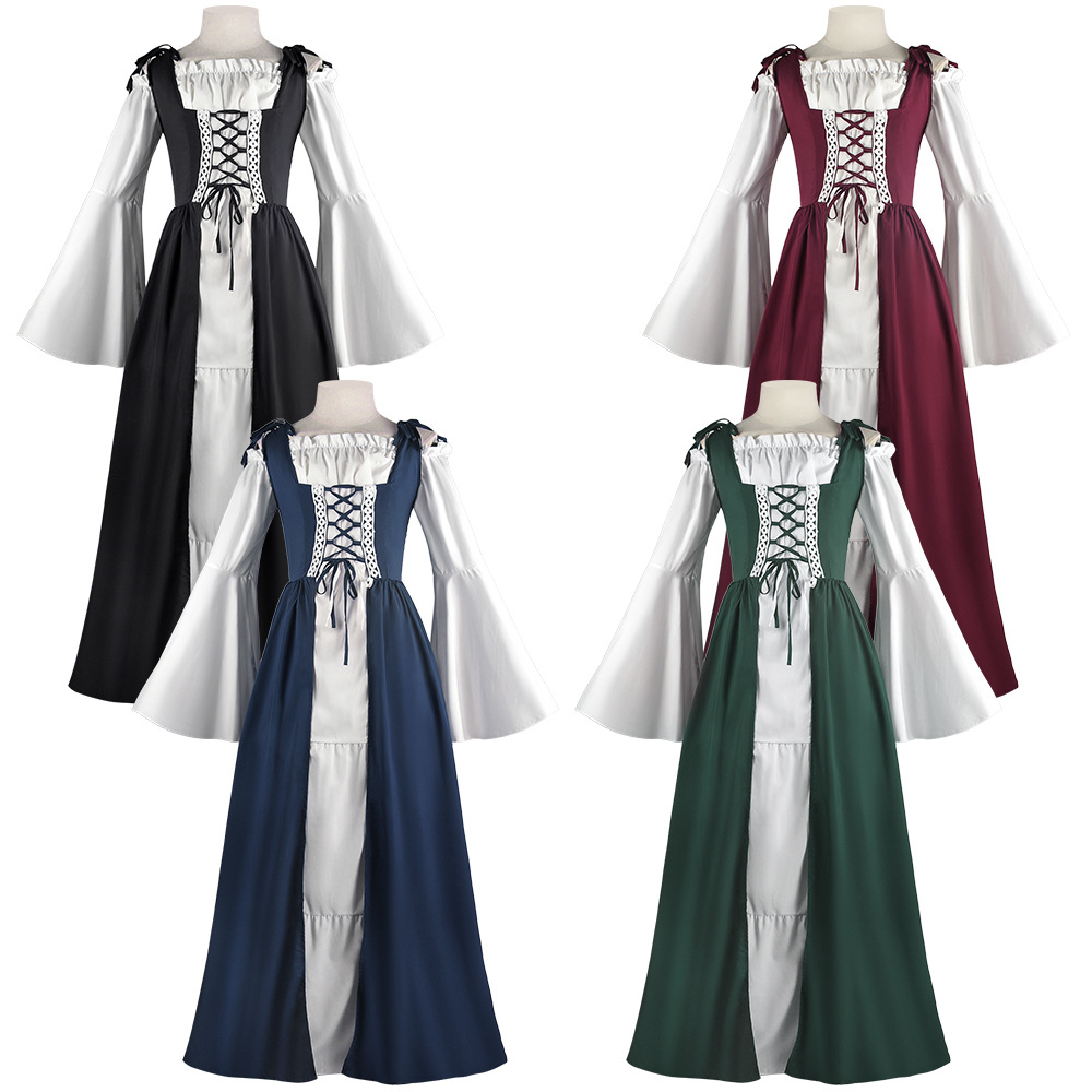 Lace Dress - Medieval Steampunk Lace-up Dress Renaissance Retro
