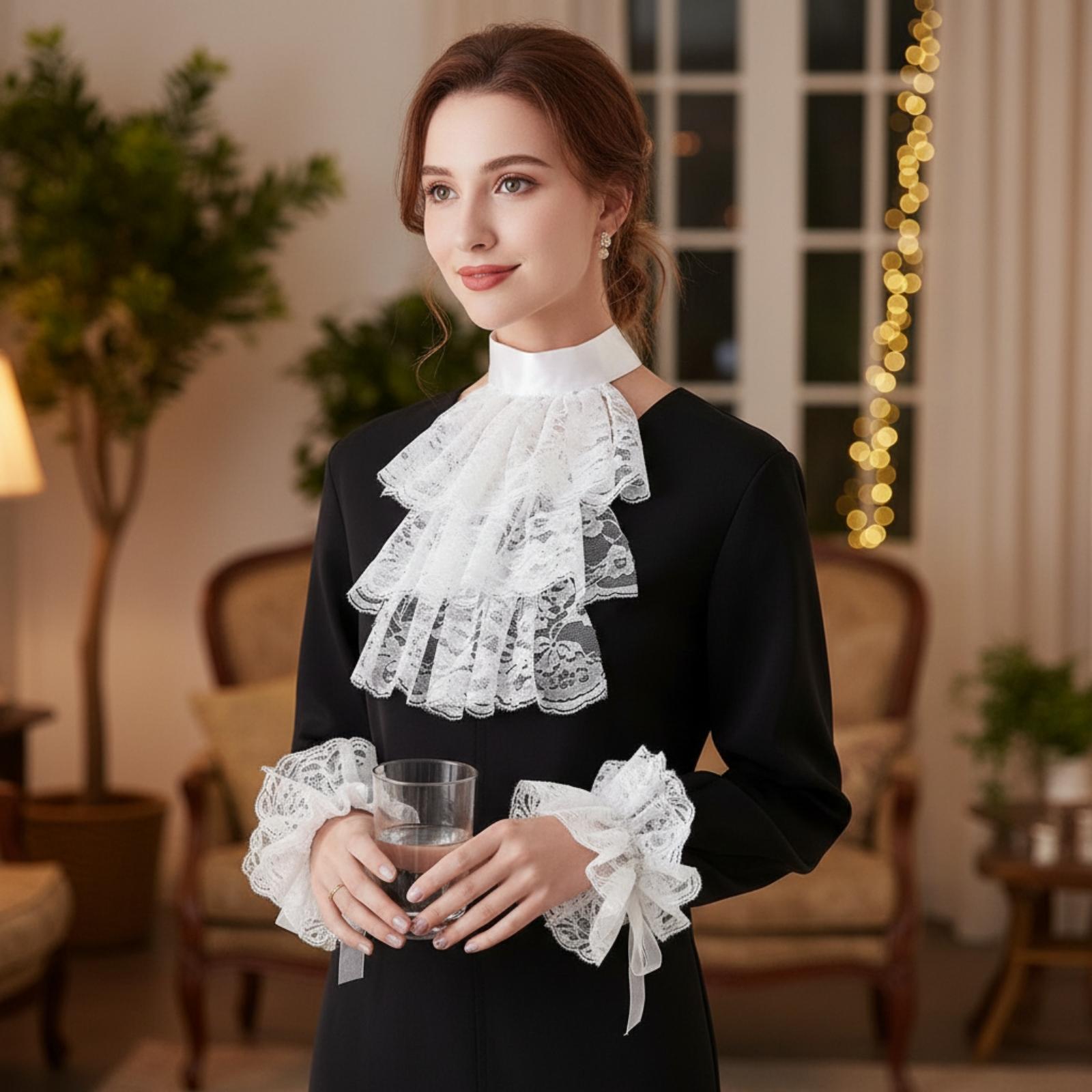 Women Lace Collar Gloves with  - đánh giá và giá Lace Dress
