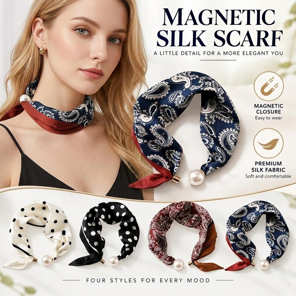 Pearl Buckle Silk Scarf Printe - đánh giá và giá Silk Blouse