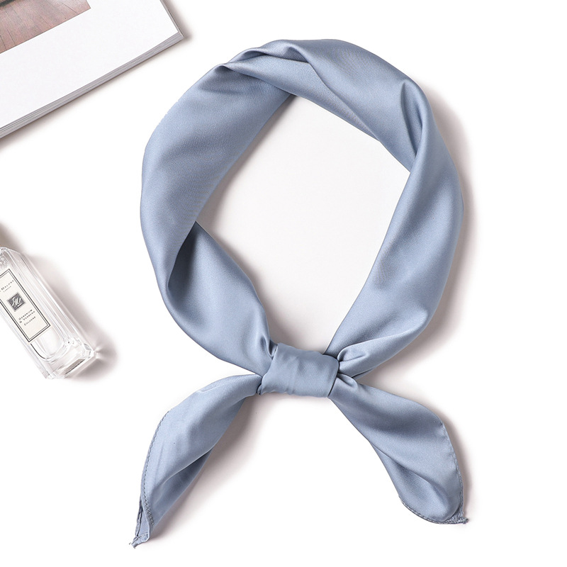 70cm Pure-color Scarf Female I - đánh giá và giá Silk Blouse