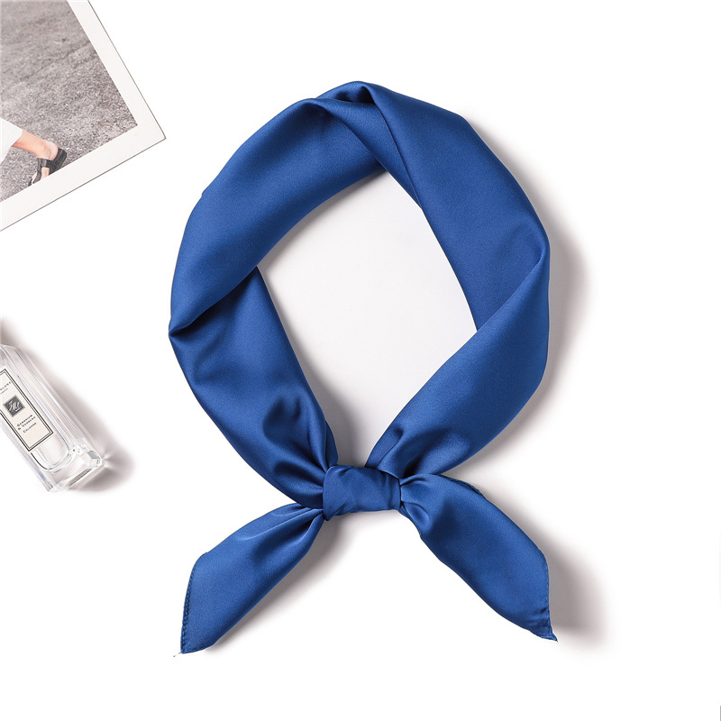 70cm Pure-color Scarf Female I - đánh giá và giá Silk Blouse